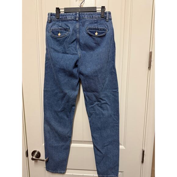 ASOS DESIGN Men's double pleat jeans in Med  blue 30 x 34 - Picture 5 of 5